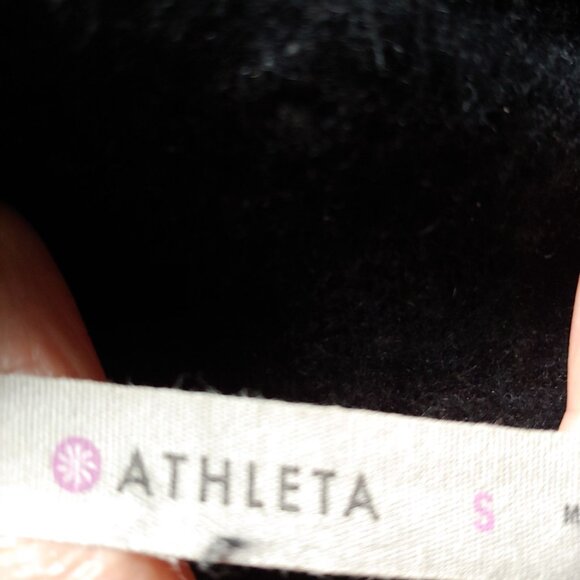 Athleta100% Cashmere Black Turtleneck Ribbed cuffs Soft Cozy S - Picture 10 of 11